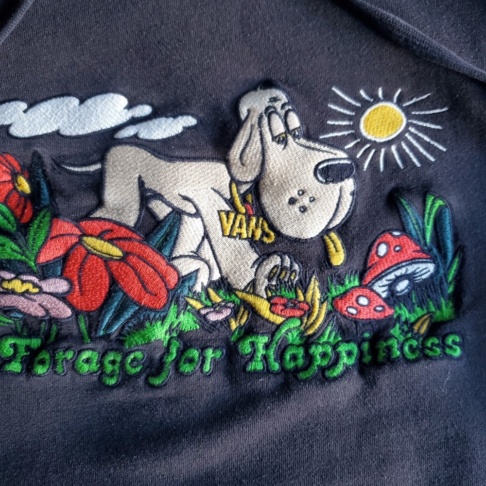 Vans Black Hoodie with Colorful Scooby-Doo Garden Embroidery - Picture 3 of 7